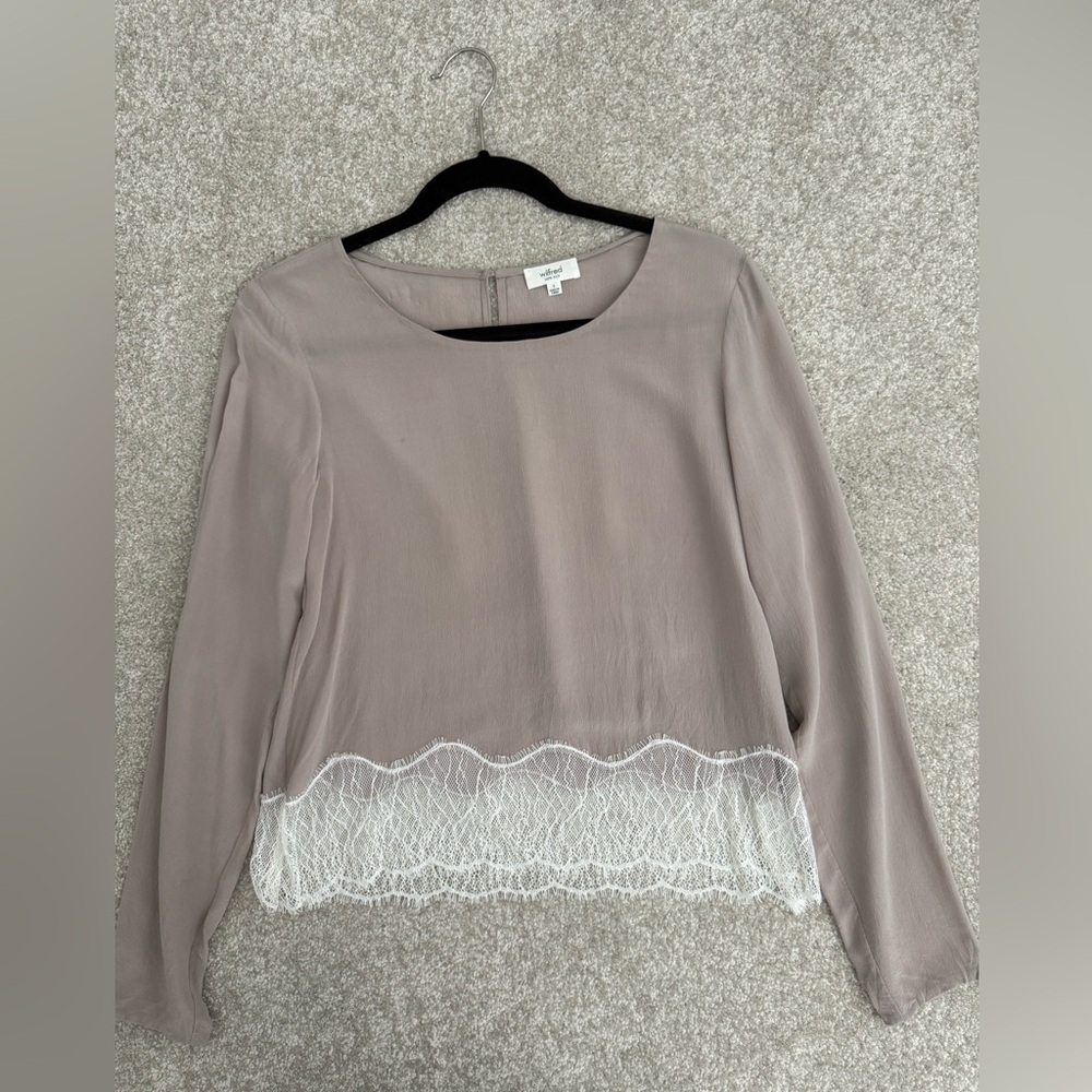 Wilfred Gray Embellished Crop Blouse